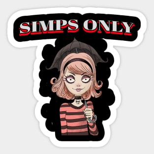 Simps Only Sticker